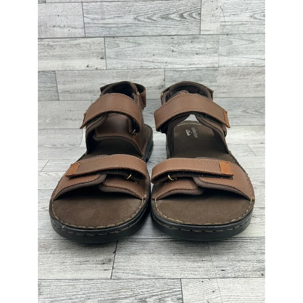 Clarks Malone Shore‎ Mens Tan Leather Sandals Size 13 M 261481047120